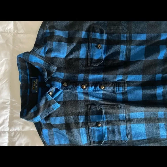 Ralph Lauren long sleeve flannel plaid shirt - Picture 2 of 5